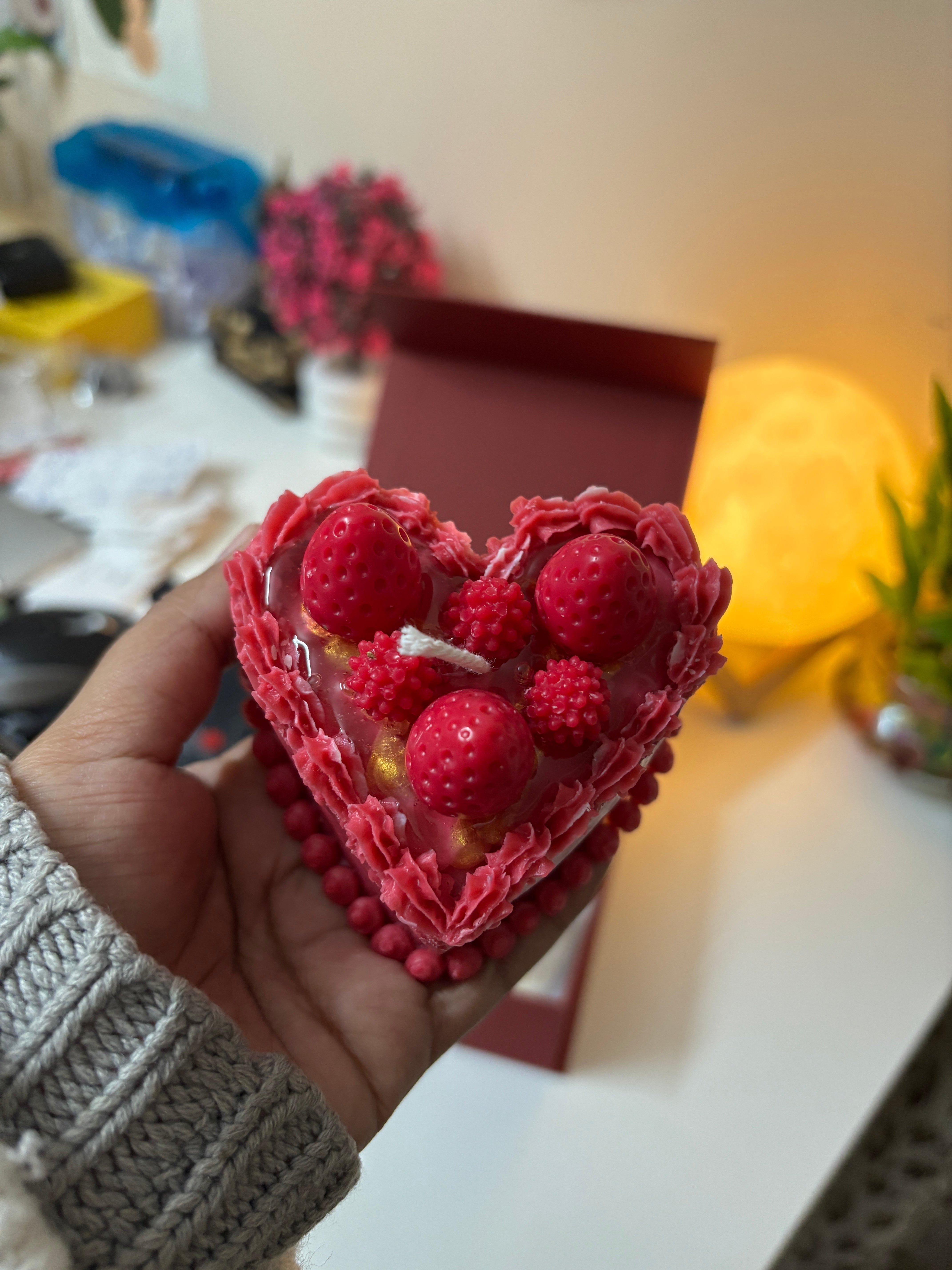 Heart Cake Candle