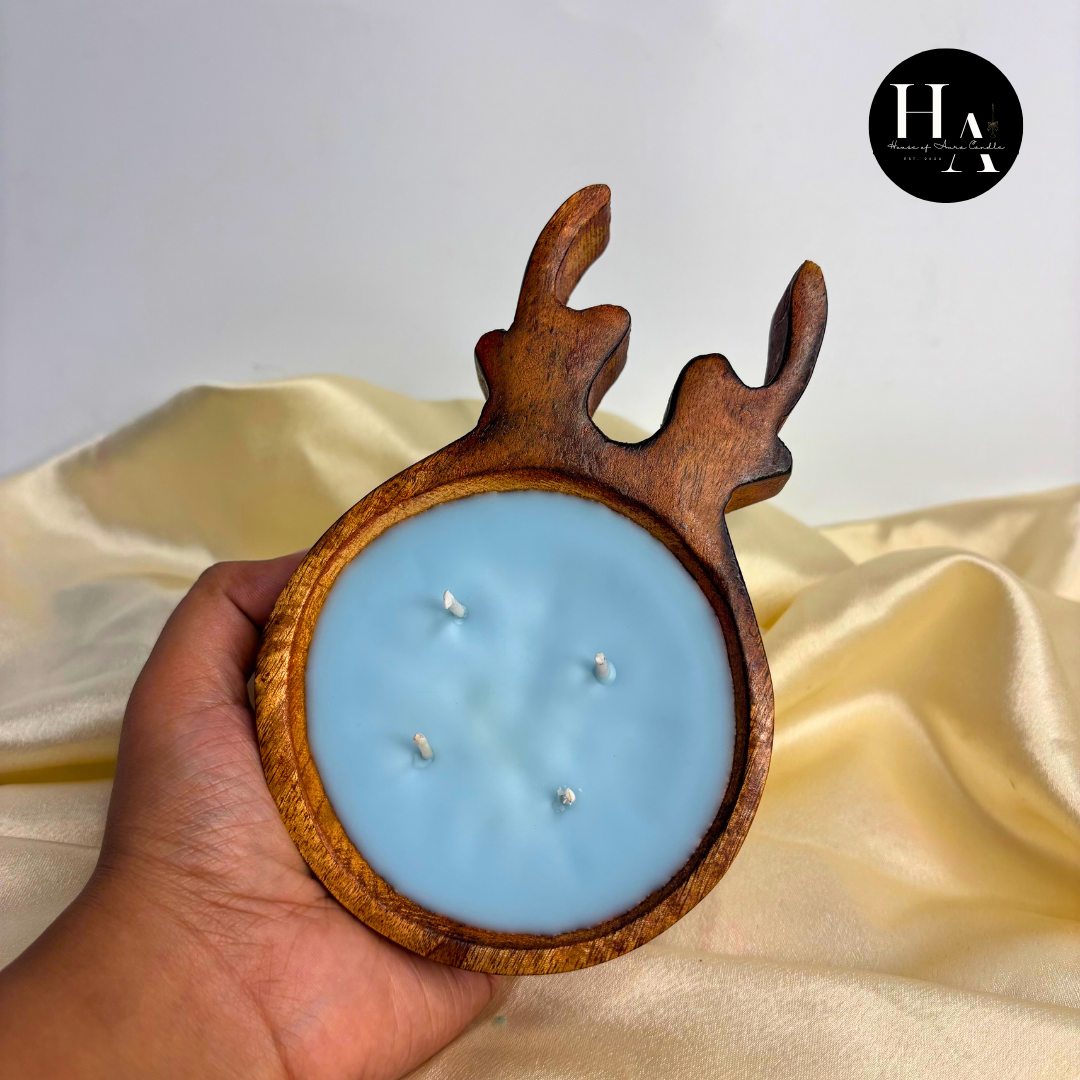 Reindeer Round Bowl Candle