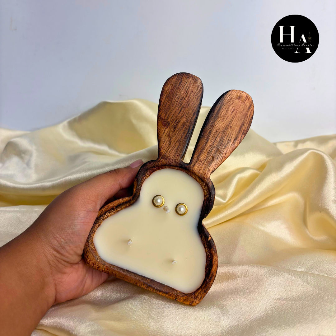 Rabbit Dough Bowl Candle