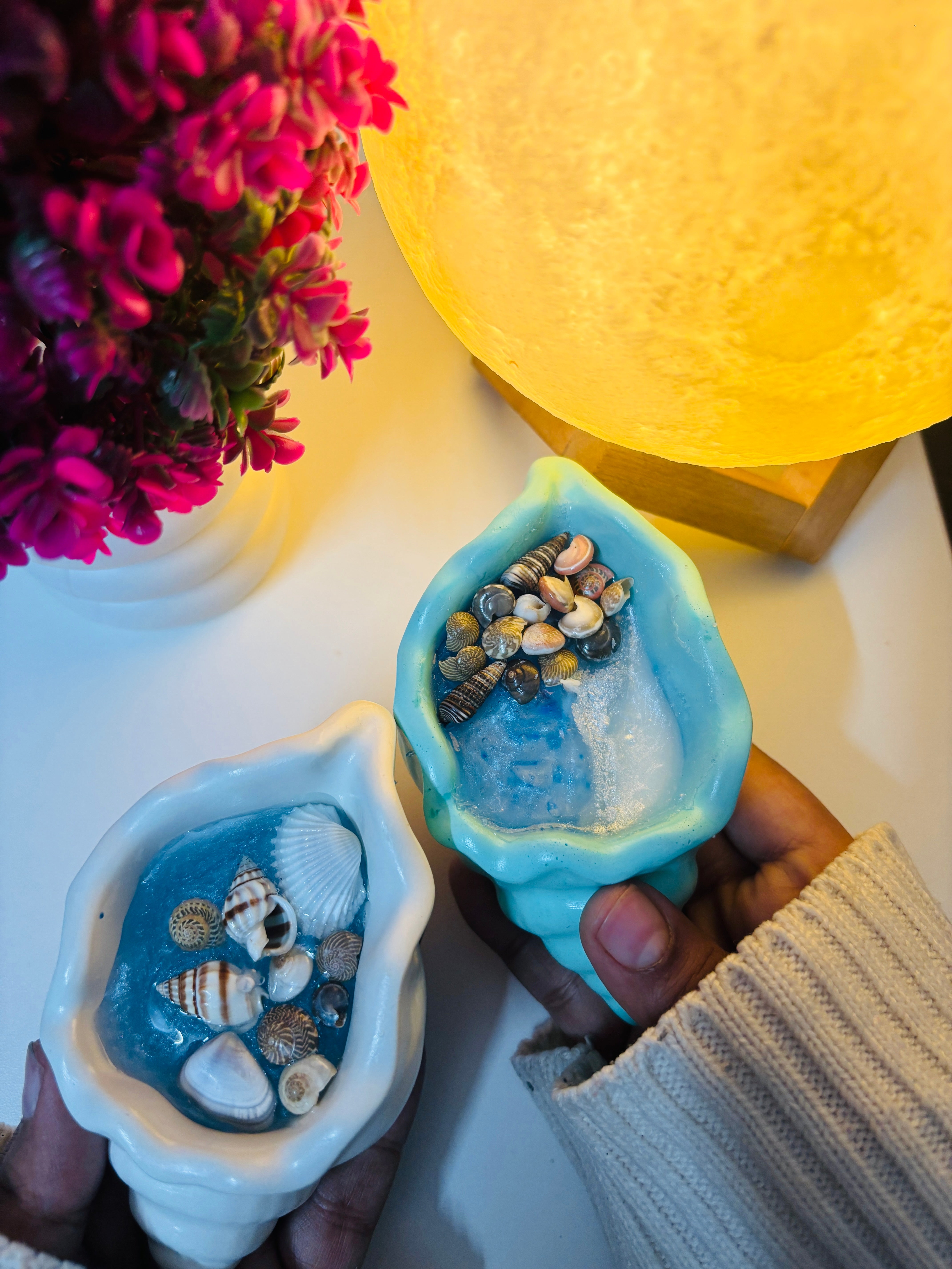 Concrete Seashell Candle