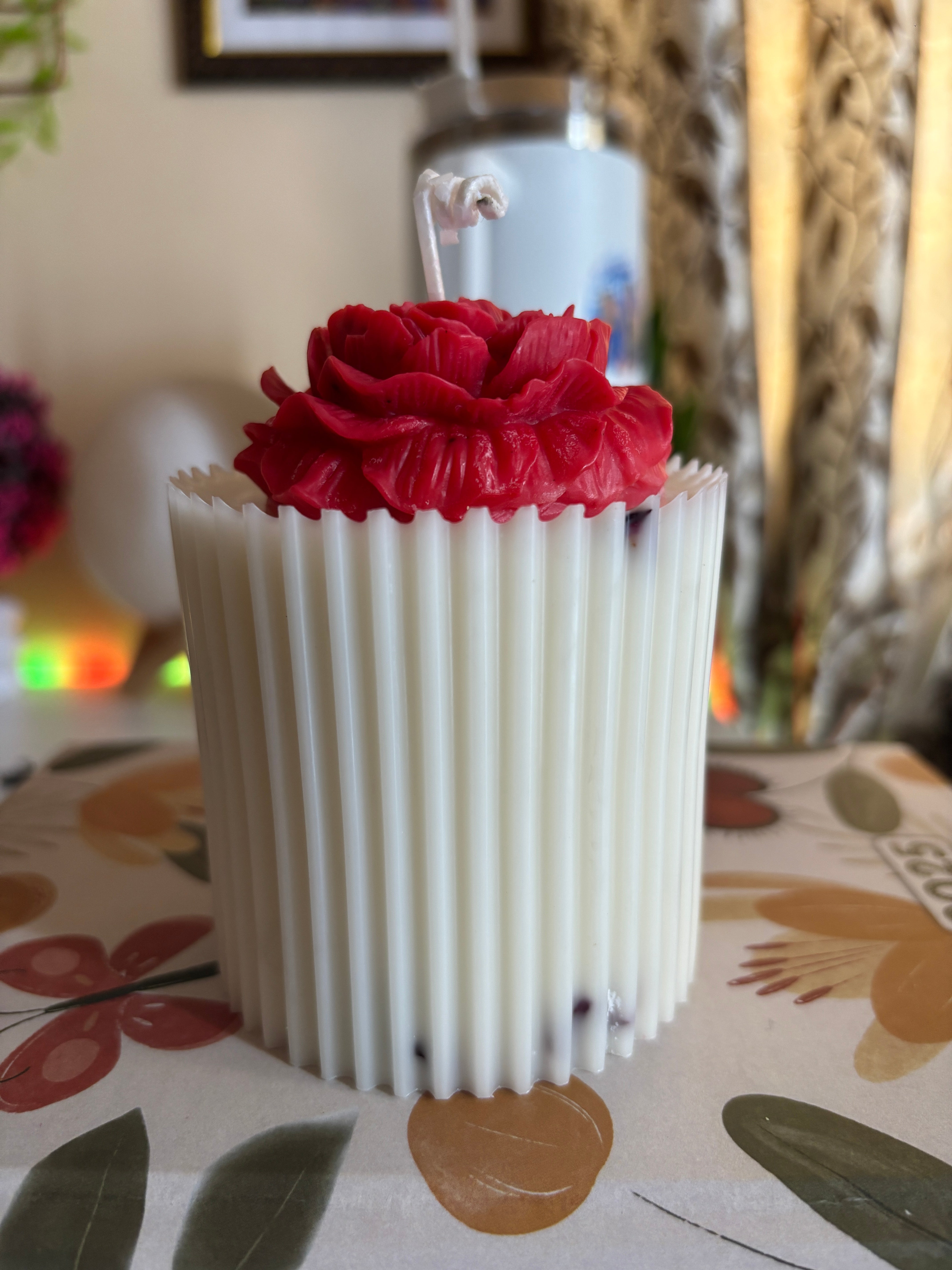 Peony Pillar Candle