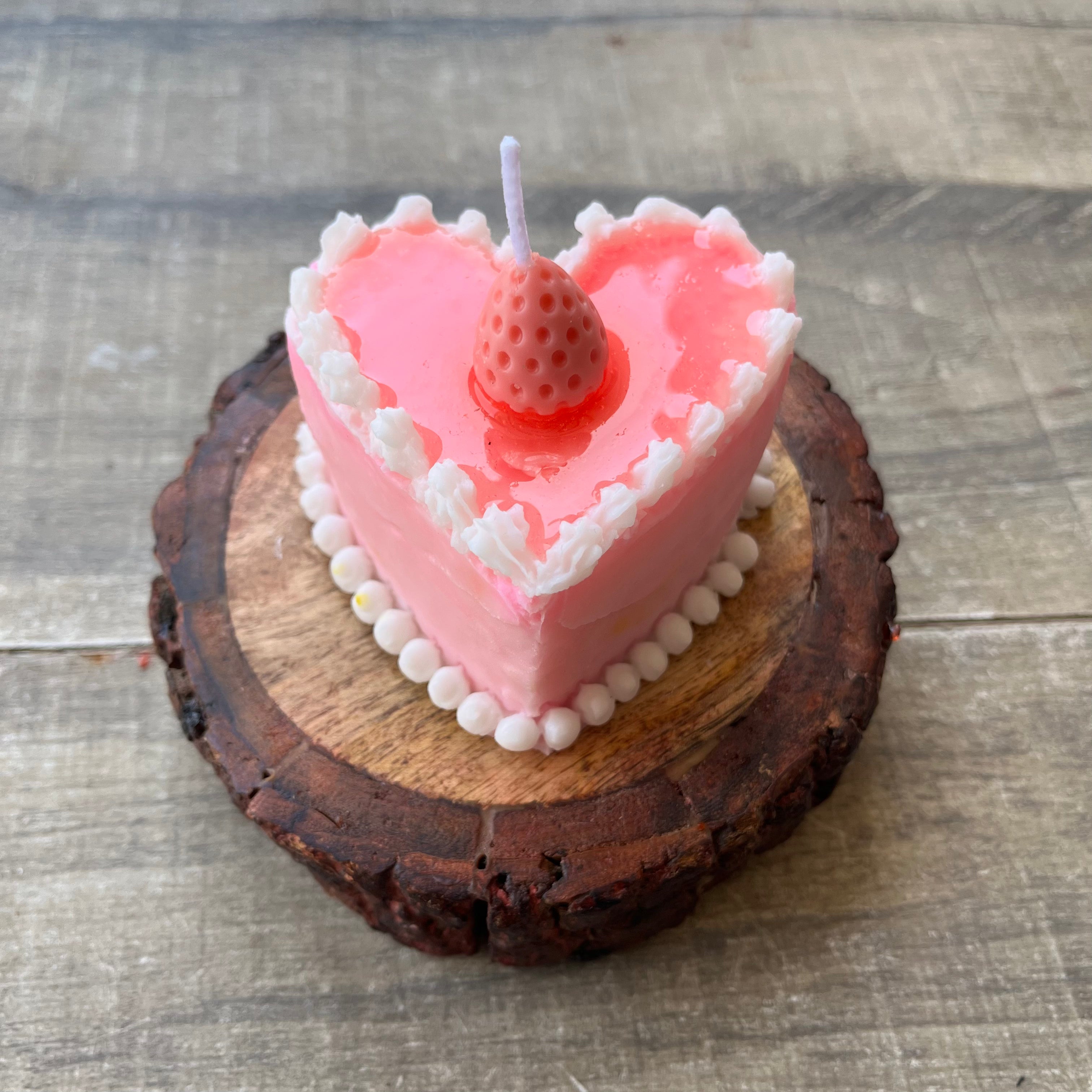 Heart Cake Candle