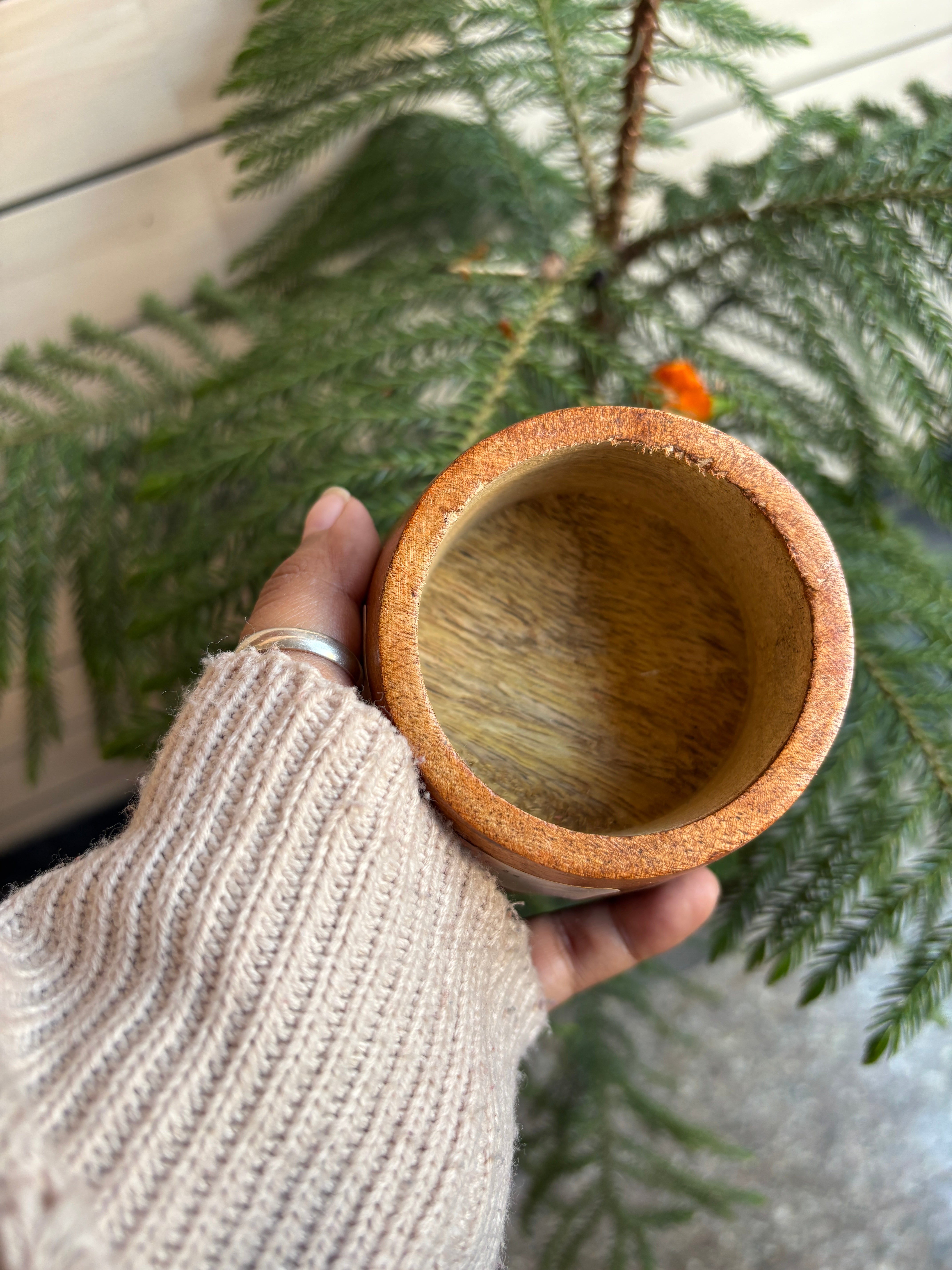 WBOOO5 - Wooden Textured Jar