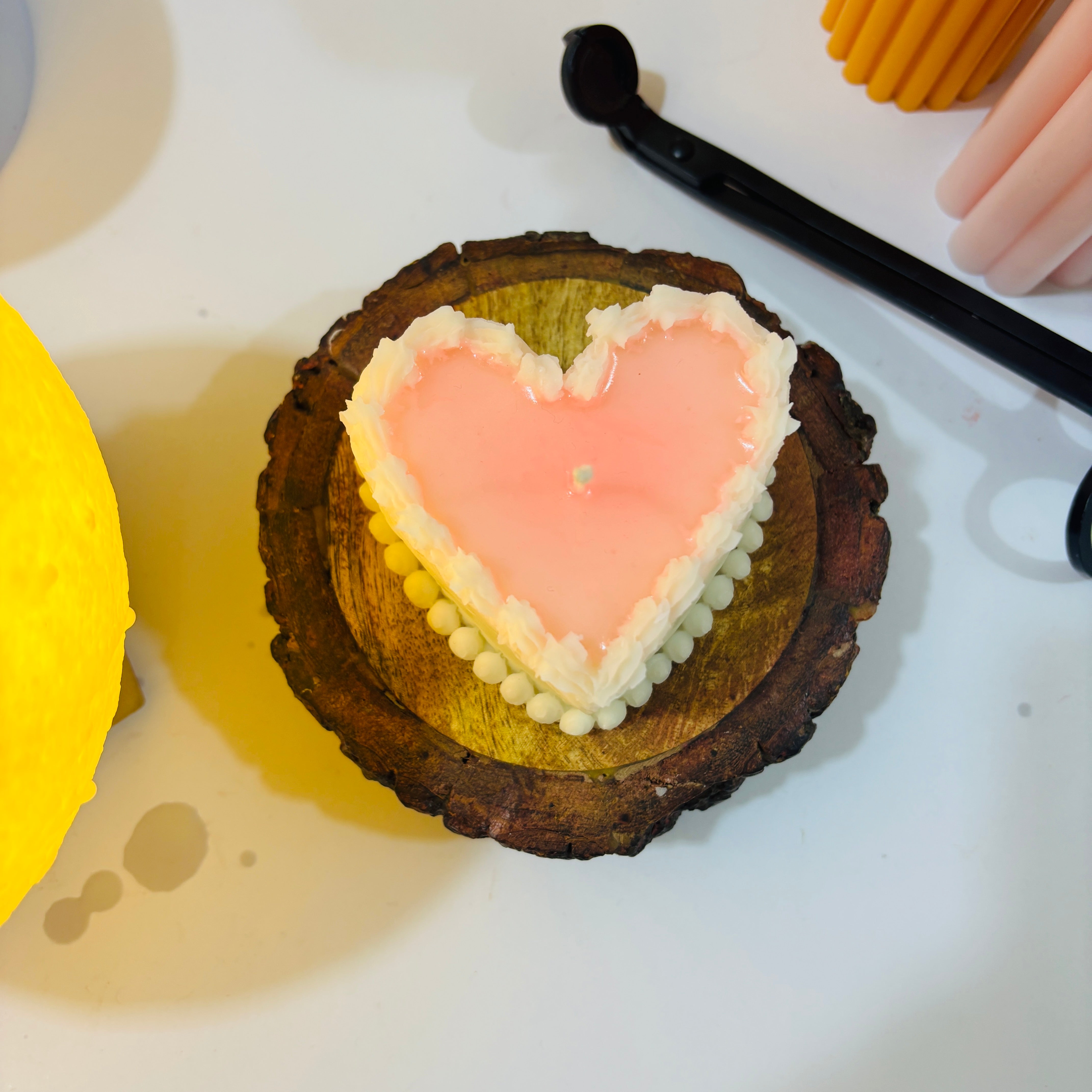Heart Cake Candle