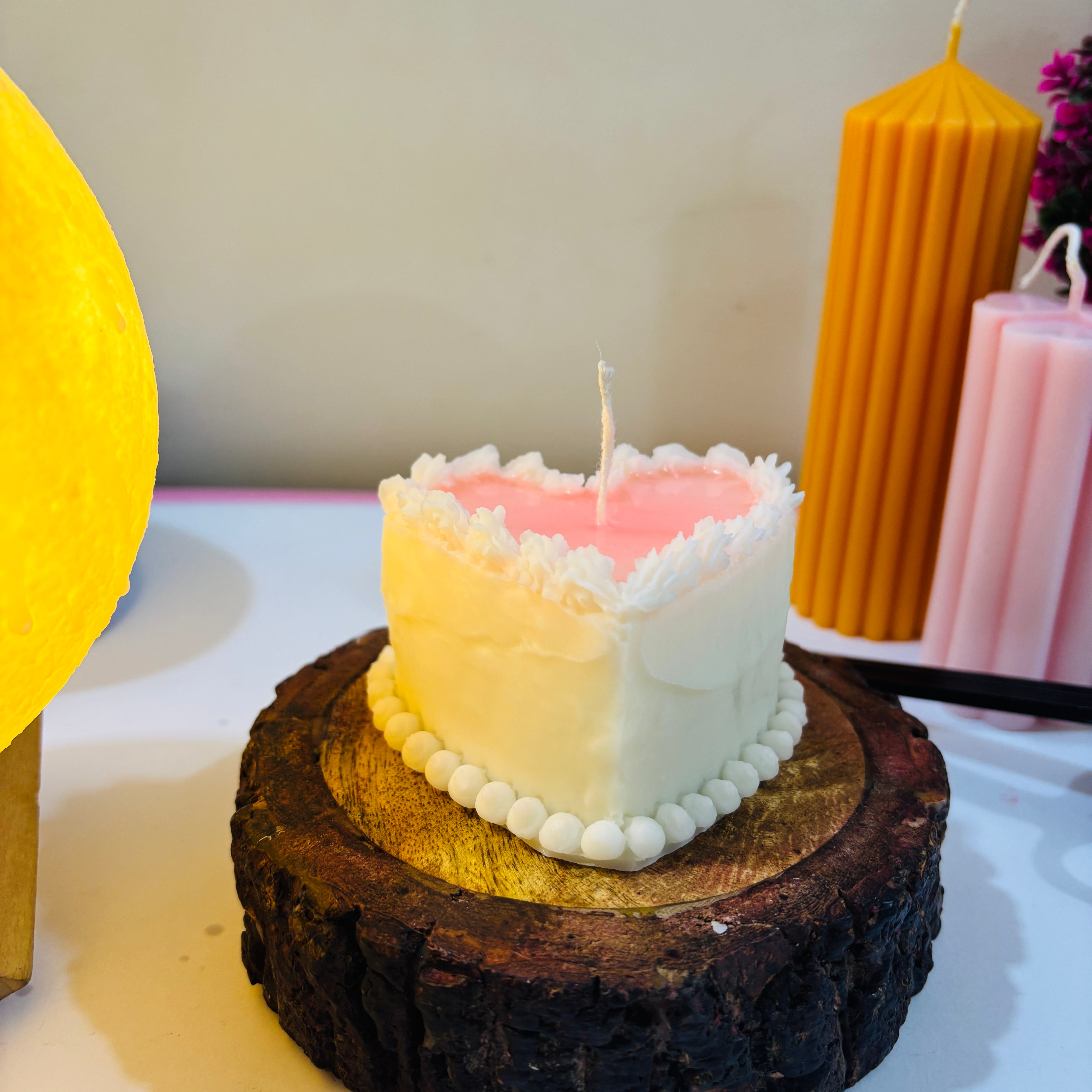 Heart Cake Candle