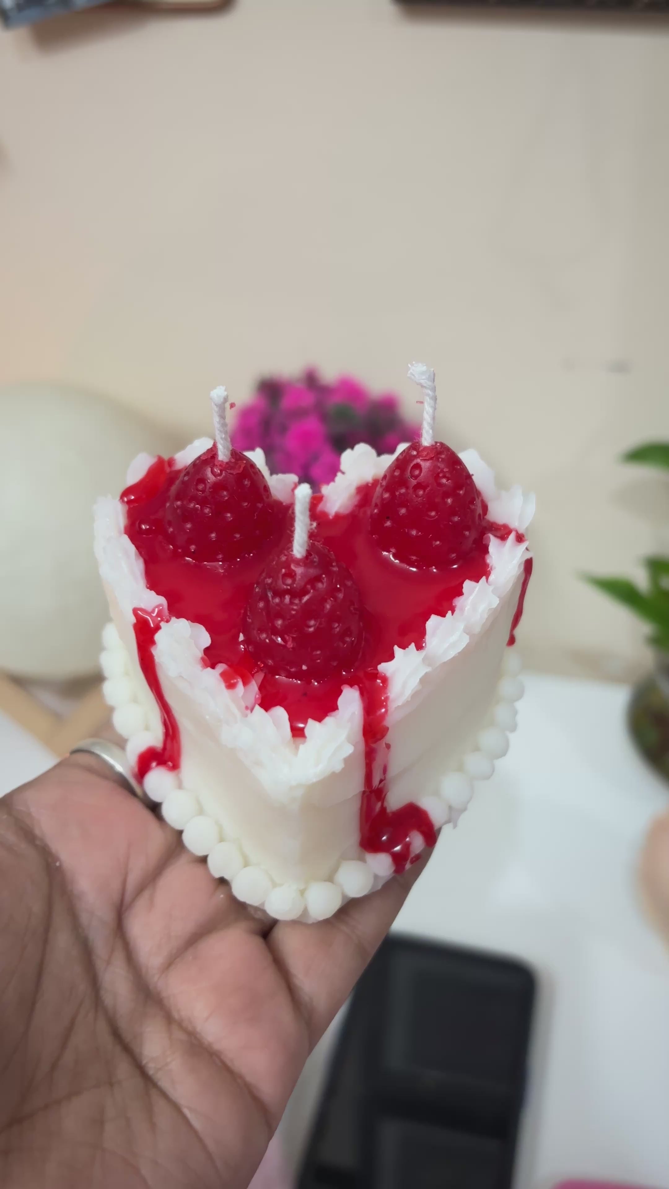 Heart Cake Candle